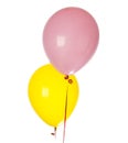 Pink and yellow Balloon isolated