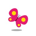 Pink and yellow butterfly