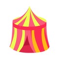 Pink And Yellow Circus Kiosk Canopy, Fairy Tale Candy Land Fair Landscaping Element In Childish Colorful Design Isolated