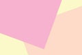 Pink yellow colorful soft paper pastel background, minimal flat lay style for fashionable cosmetics pastel color top view