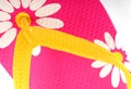 Pink and yellow flip flop Royalty Free Stock Photo