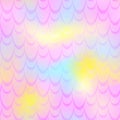 Pink yellow mermaid background. Fish scale pattern. Mermaid seamless pattern tile.