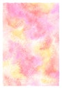 Pink, yellow and orange watercolor stains background