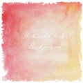 Pink yellow paint watercolor art vintage background in summer Royalty Free Stock Photo