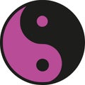 Pink Ying yang icon