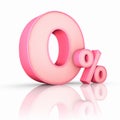 Pink Zero Percent Royalty Free Stock Photo