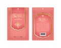 Pink zipper bag packaging product design branding