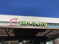 Pinkberry sign, logo on the facade of frozen dessert restaurant. - Scottsdale, Arizona, USA - 2022 Royalty Free Stock Photo