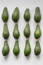 a pinkerton avocado flat lay pattern Royalty Free Stock Photo