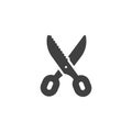 Pinking shears vector icon