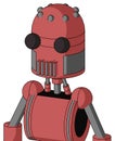 Pinkish Mech With Dome Head And Vent Mouth And Two Eyes