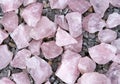 Pinkquartz and grey granite