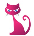 Pinky cat logo silhouette