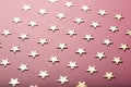 Pinky holiday background with golden stars Royalty Free Stock Photo