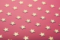 Pinky holiday background with golden stars Royalty Free Stock Photo