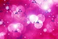 Pinky - Purple Christmas Background with Ornaments Royalty Free Stock Photo