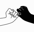 Pinky swear promise on isolate white background Royalty Free Stock Photo