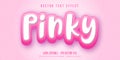 Pinky text, cartoon style editable text effect