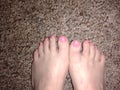 Pinky toes painted Royalty Free Stock Photo