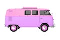 Pinky Vintage Camper Isolated