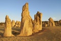 Pinnacle desert, Nambung NP, Western Australia Royalty Free Stock Photo