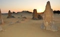 Pinnacle Desert at Sunset, Western Australia Royalty Free Stock Photo