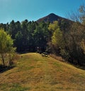 Pinnacle Mountain from near Reflection pond Royalty Free Stock Photo