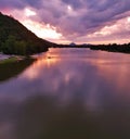 Pinnacle mountain from Two Rivers Park bridge Royalty Free Stock Photo