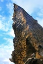 Pinnacle Rock seen from below, Bartolome island, Galapagos Nati Royalty Free Stock Photo