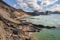 Pinnacle Rock and the volcanic landscape - Bartolome - Galapagos Islands Royalty Free Stock Photo