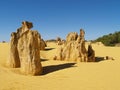 Pinnacles desert Royalty Free Stock Photo