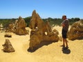 Pinnacles Desert, Nambung National Park, West Australia Royalty Free Stock Photo