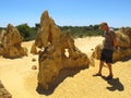 Pinnacles Desert, Nambung National Park, West Australia Royalty Free Stock Photo