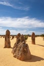 The Pinnacles limestone formations, located in Nambung National Park, Western Australia Royalty Free Stock Photo