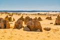 The Pinnacles are limestone formations within Nambung National Park, near the town of Cervantes