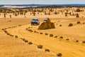 The Pinnacles are limestone formations within Nambung National Park, near the town of Cervantes