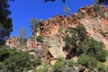 Sheer Volcanic Cliffs near the Bear Gulch Cave Entrance, Pinnacles National Park, California, USA