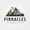 pinnacles vintage logo vector symbol illustration design Royalty Free Stock Photo