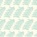 Pinnated Compound Leaves Seamless Vector Pattern