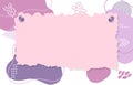 Pinned Paper Note on Abstract Pink Purple Cute Memphis Background Royalty Free Stock Photo