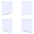 Pinned paper sheets Royalty Free Stock Photo