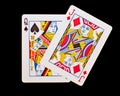 Pinochle meld, consisting of the jack of diamonds and queen of s