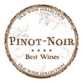 Pinot Noir grunge rubber stamp