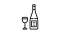 pinot noir red wine line icon animation