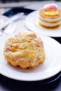 Pinoy Ensaymada bread, with sugar and cheese on top