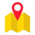 Pinpoint on map flat icon, geolocation Royalty Free Stock Photo