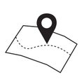 Pinpoint on map icon geolocation navigation gps sign vector Illustration