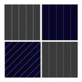 Pinstripe Collection Seamless Pattern Set Vector Royalty Free Stock Photo