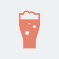 Pint of beer graphic illustration