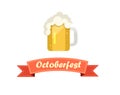 Pint of Beer on Octoberfest with Ribbon